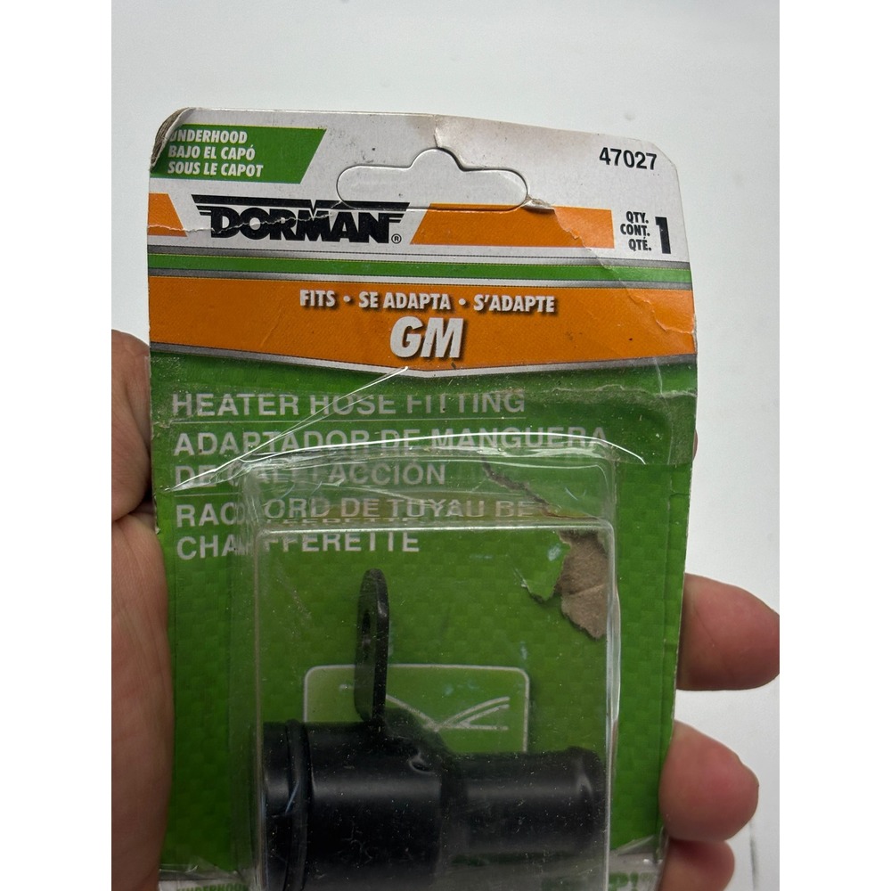 Dorman 47027 Heater Hose Fitting for GM 5/8 Inch Hose Black Plastic Connector